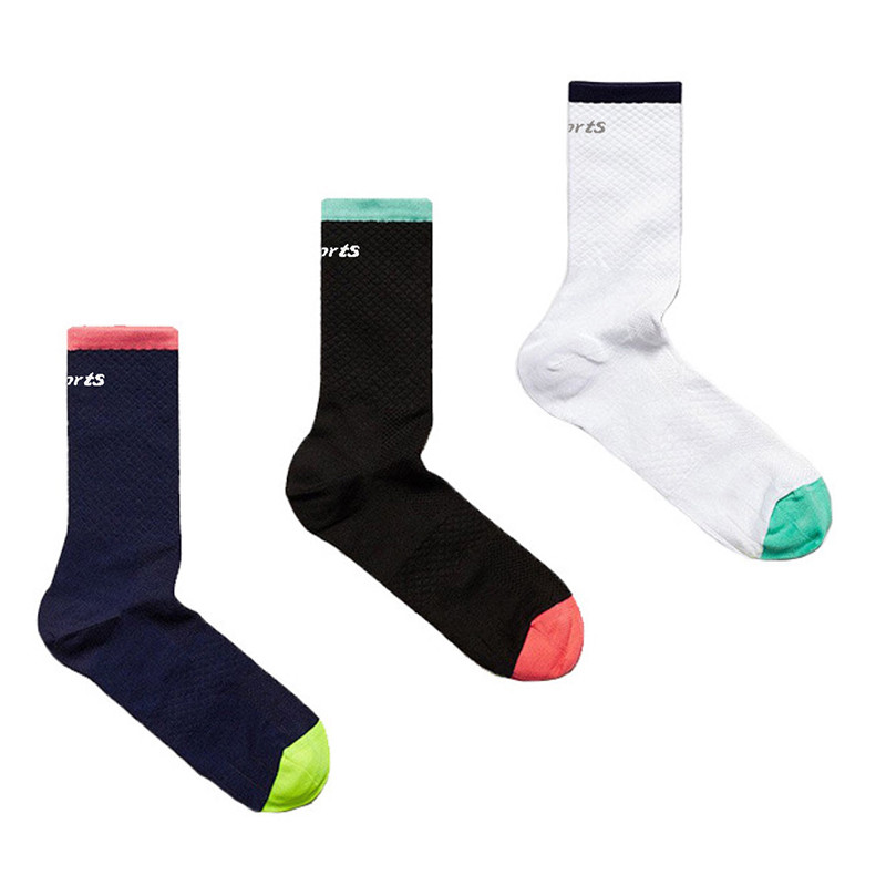 3 poros pakuotėje dviračių kojinės vyriškos, moteriškos lauke kvėpuojančios nailoninės dviračio kojinės bėgimui važiavimo dviračiu kompresinės kojinės iki kelių