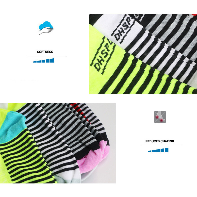 3 poros pakuotėje Profesionalios dviračių kojinės, moteriškos vyriškos pėdų apsaugos dviračių sportinės kojinės lauko dviračių lenktynėms