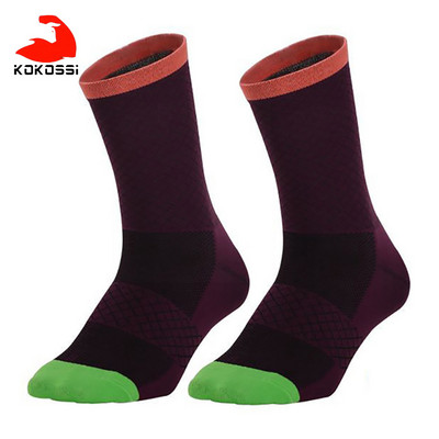 KoKossi Mitmevärvilised jalgrattasokid Meeste Naiste Spordisokid Välijooksu Matkasokid Mugavad Pehmed Nahasõbralikud Sokid