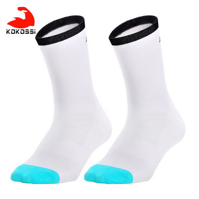 KoKossi Mitmevärvilised jalgrattasokid Meeste Naiste Spordisokid Välijooksu Matkasokid Mugavad Pehmed Nahasõbralikud Sokid