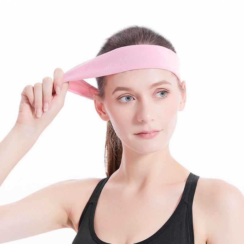 Uniszex jóga hajpántok Légáteresztő poliészter izzadásgátló hajpánt Gyorsan száradó rugalmas, hordozható, nyújtható kültéri sportokhoz