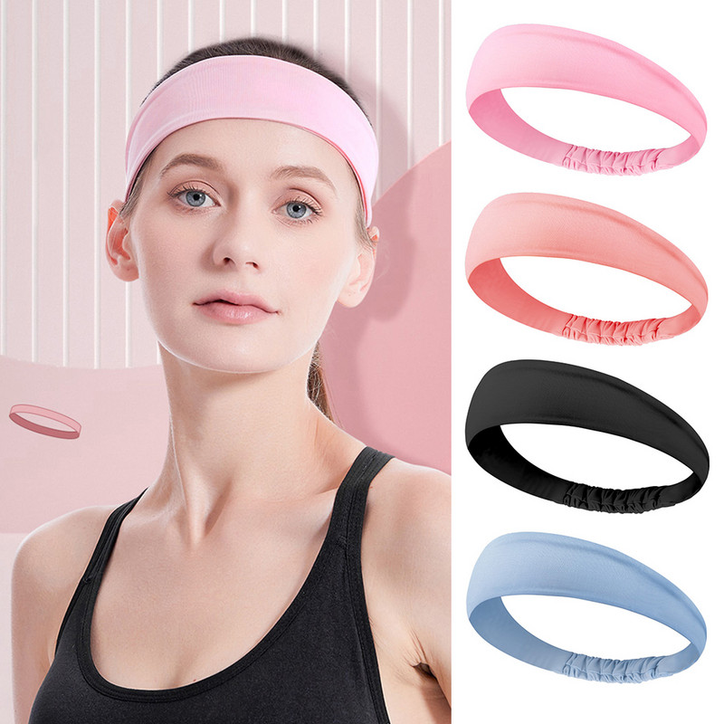 Uniszex jóga hajpántok Légáteresztő poliészter izzadásgátló hajpánt Gyorsan száradó rugalmas, hordozható, nyújtható kültéri sportokhoz