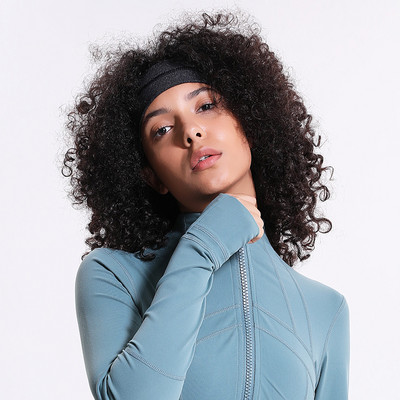 Klasikinės jogos plaukų juostos Moteriškos galvos juostelės neslystančios elastinės prakaito juostos Vientisos violetinės/pilkos/juodos galvos skara lauko sportinės plaukų juostos