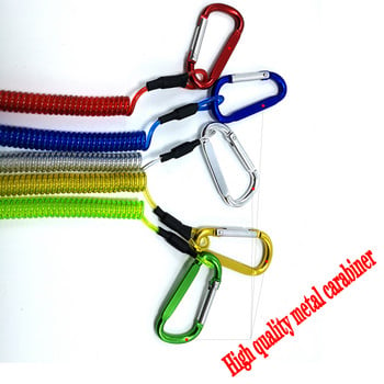 Carabiner Anti-Lost Rope Sub-Plier Control Fish Hang Buckle Rope 6 Color Strong Pull Lanyard