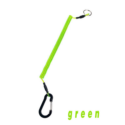 Karabininis lynas, apsaugantis nuo pametimo, antrinė replė, valdoma žuvies pakabinimo sagties virvė, 6 spalvų tvirta traukiama virvė