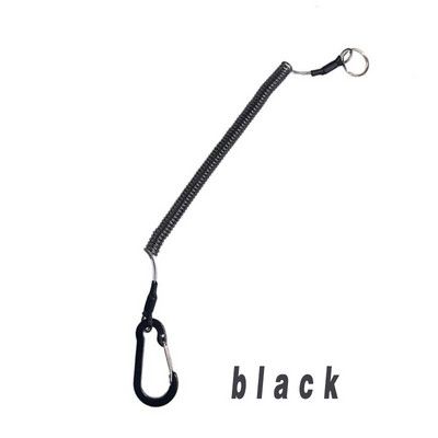 Karabininis lynas, apsaugantis nuo pametimo, antrinė replė, valdoma žuvies pakabinimo sagties virvė, 6 spalvų tvirta traukiama virvė