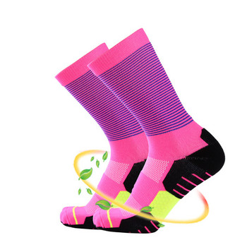 Нови професионални баскетболни чорапи Мъже Жени Спортни чорапи за бягане на открито Защита на краката Дишащи чорапи за велосипеди