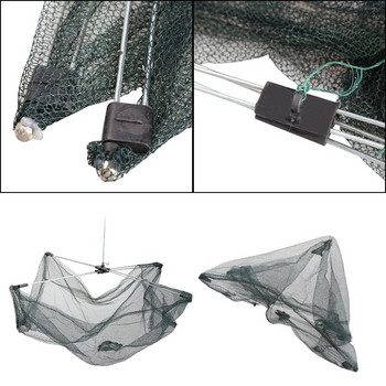 Πτυσσόμενο δίχτυ ψαρέματος 60 εκατοστών Γαρίδες ψαριού Minnow Crab Baits Χυτό πλέγμα παγίδα Dip Lift Net Lifting Αλίευση νάιλον διχτυών ψαριών Πιάνει καβούρι