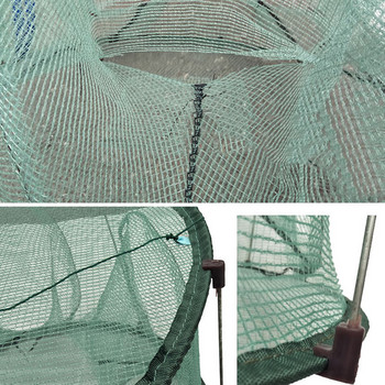 Автоматична риболовна мрежа Капан Клетка Кръгла форма Издръжлива отворена за Раци Раци Омари Река на открито