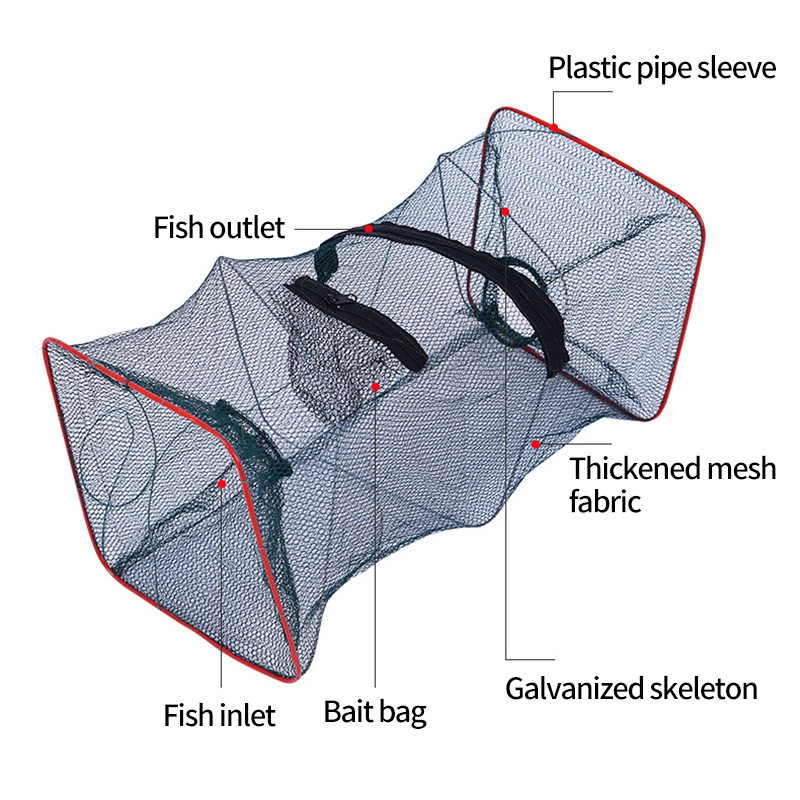 Sulankstomas žuvų karpių jaukų narvelis Krevečių krepšelis Žvejybos narvas tinklas Žuvis vėžiai Omarai Gaudyklės gaudyklės gaudyklės tinklelio tinklas