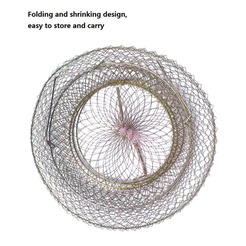 Plaukiojantis vielinis krepšys, sulankstomas žvejybos tinklas narvas Žuvies krepšeliai Žvejybos priedai