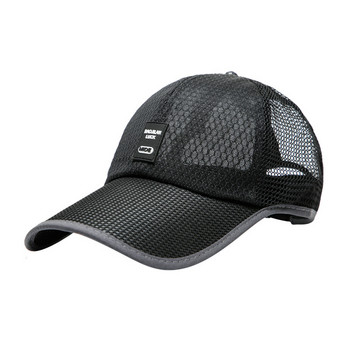2023 Нова регулируема шапка за бягане Мъжка мрежеста бейзболна шапка Шапка със задна катарама Летни шапки за мъже и жени за мъже