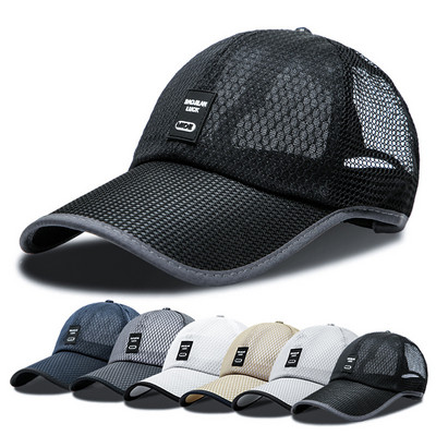 2023 Нова регулируема шапка за бягане Мъжка мрежеста бейзболна шапка Шапка със задна катарама Летни шапки за мъже и жени за мъже