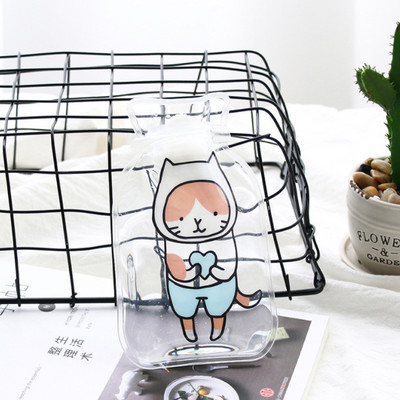 FURGERIN Rankų šilto vandens maišelis mielas karšto butelio vandens maišelis karštas daugkartinis rankų šildytuvas Mini karšto maišeliai skaidrūs namų apyvokos daiktai