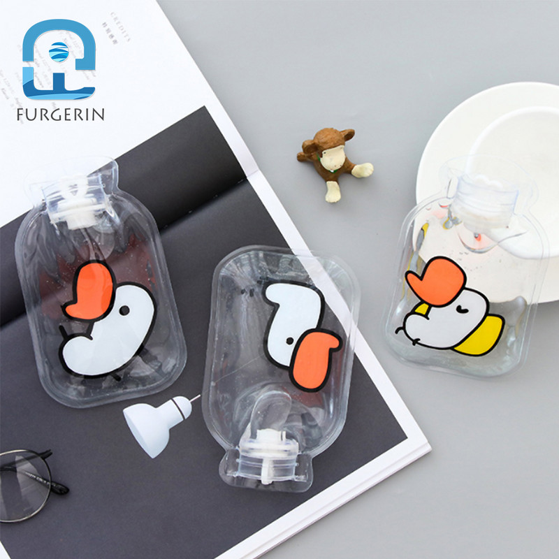 FURGERIN Rankų šilto vandens maišelis mielas karšto butelio vandens maišelis karštas daugkartinis rankų šildytuvas Mini karšto maišeliai skaidrūs namų apyvokos daiktai