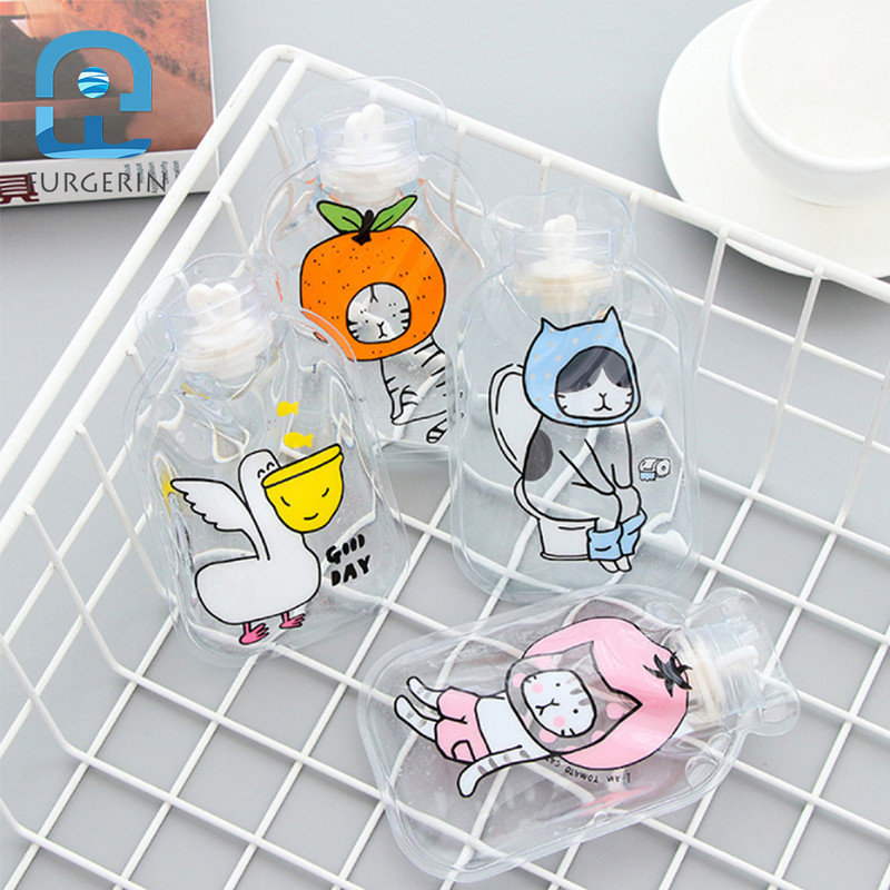 FURGERIN Rankų šilto vandens maišelis mielas karšto butelio vandens maišelis karštas daugkartinis rankų šildytuvas Mini karšto maišeliai skaidrūs namų apyvokos daiktai