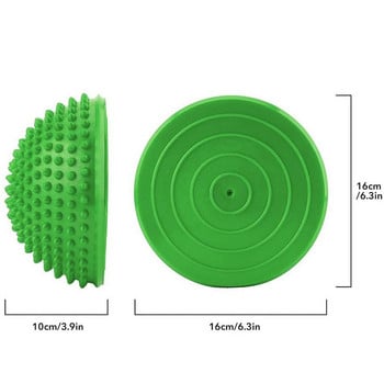 16 см топка за йога PVC надуваема точка за масаж Half Fit Ball Balance Trainer Стабилизатор GYM Пилатес Фитнес балансираща топка