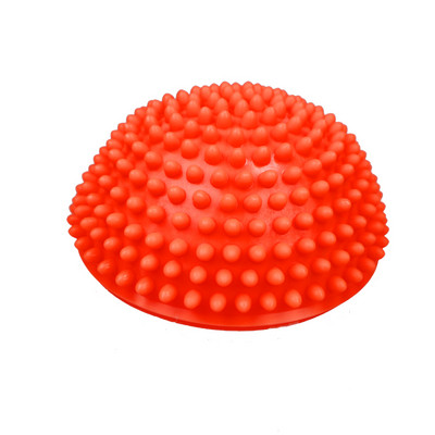 Minge de yoga de 16 cm punct de masaj gonflabil din PVC Half Fit Ball Balance Trainer Stabilizer GYM Pilates Fitness Balancing Ball