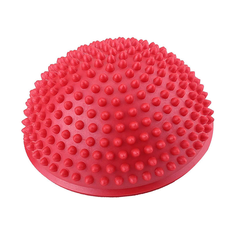 Minge de yoga de 16 cm punct de masaj gonflabil din PVC Half Fit Ball Balance Trainer Stabilizer GYM Pilates Fitness Balancing Ball