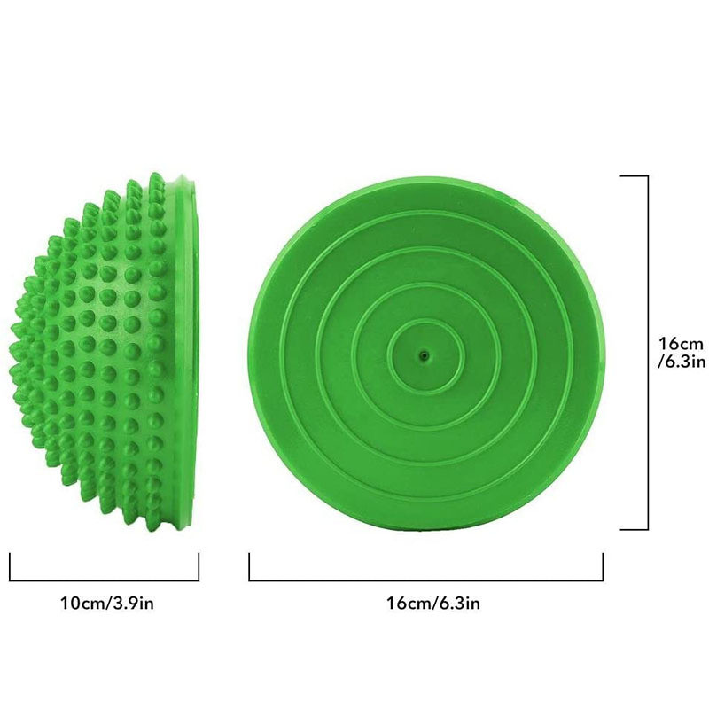 Minge de yoga de 16 cm punct de masaj gonflabil din PVC Half Fit Ball Balance Trainer Stabilizer GYM Pilates Fitness Balancing Ball