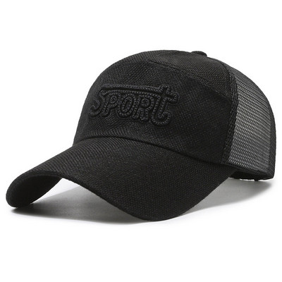 Bėgimo kepuraitė su ilgu krašteliu lininis tinklelis, pralaidus orui Universalus beisbolas, pritaikytas dėvėjimui, patogus, drėgmę sugeriantis kremas nuo saulės, vyriška kepurė