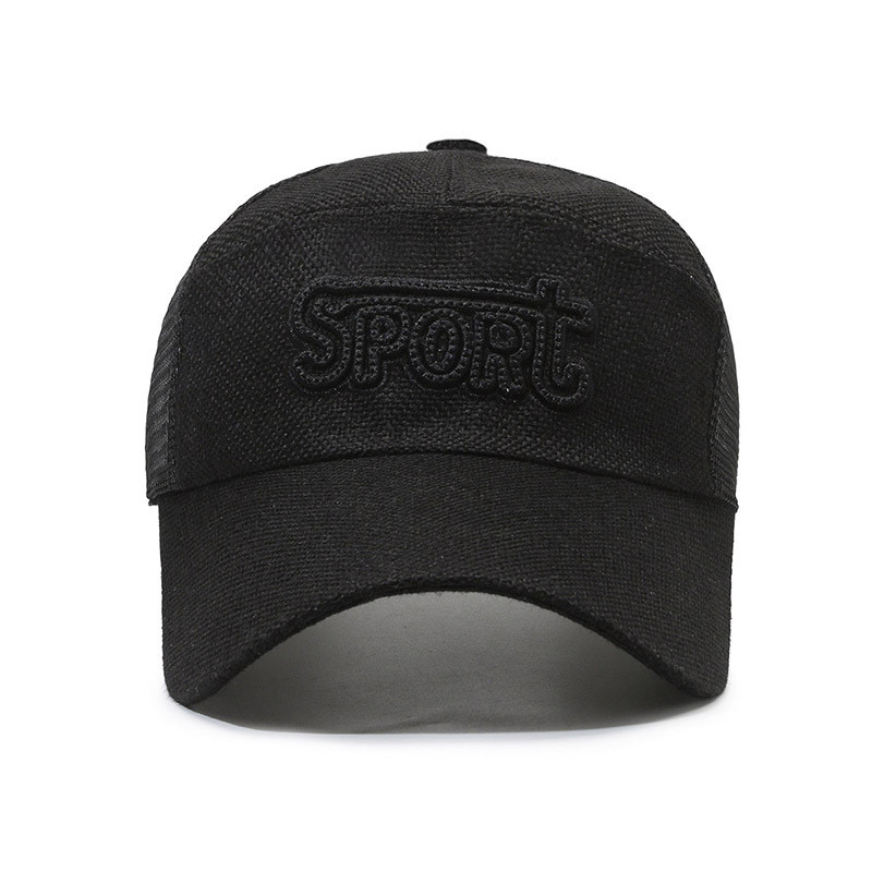 Bėgimo kepuraitė su ilgu krašteliu lininis tinklelis, pralaidus orui Universalus beisbolas, pritaikytas dėvėjimui, patogus, drėgmę sugeriantis kremas nuo saulės, vyriška kepurė