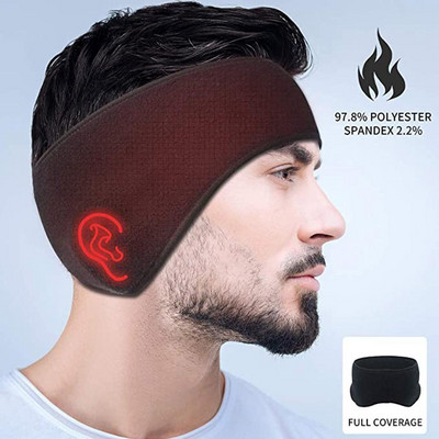 Autumn and Winter Ear Forehead Warm Headband Polar Fleece Cold Protection Headband Outdoor Running Cycling Sports Headband