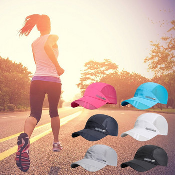 Мъже, жени, бързосъхнещи шапки за спорт на открито, бейзболна мрежеста шапка, козирка, дроп доставка