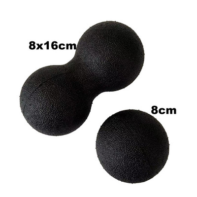 Moterų jogos įranga Jogos putplasčio ritinėlių blokas žemės riešutų kamuoliukų rinkinys, žemės riešutų masažas, ritinėlių kamuoliukų terapija, atsipalaidavimas, kūno rengybos pratimai