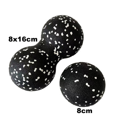 Moterų jogos įranga Jogos putplasčio ritinėlių blokas žemės riešutų kamuoliukų rinkinys, žemės riešutų masažas, ritinėlių kamuoliukų terapija, atsipalaidavimas, kūno rengybos pratimai