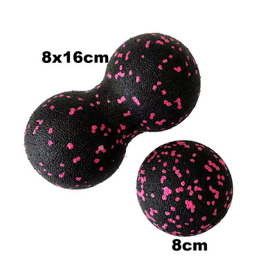 Moterų jogos įranga Jogos putplasčio ritinėlių blokas žemės riešutų kamuoliukų rinkinys, žemės riešutų masažas, ritinėlių kamuoliukų terapija, atsipalaidavimas, kūno rengybos pratimai