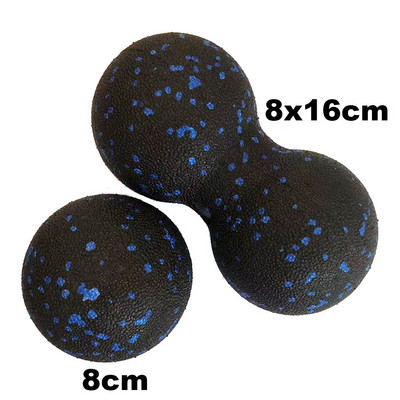 Moterų jogos įranga Jogos putplasčio ritinėlių blokas žemės riešutų kamuoliukų rinkinys, žemės riešutų masažas, ritinėlių kamuoliukų terapija, atsipalaidavimas, kūno rengybos pratimai