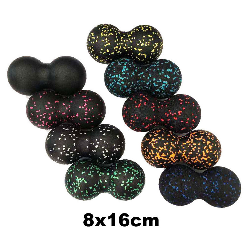 Moterų jogos įranga Jogos putplasčio ritinėlių blokas žemės riešutų kamuoliukų rinkinys, žemės riešutų masažas, ritinėlių kamuoliukų terapija, atsipalaidavimas, kūno rengybos pratimai