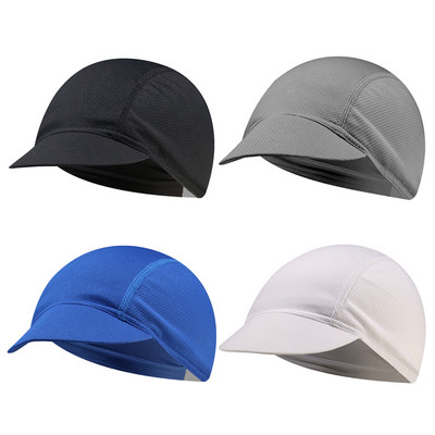 Solid Color Mesh Breathable Outdoor Riding Cycling Cap Sun Protection Summer Elastic Climbing Fishing Hat Headwear