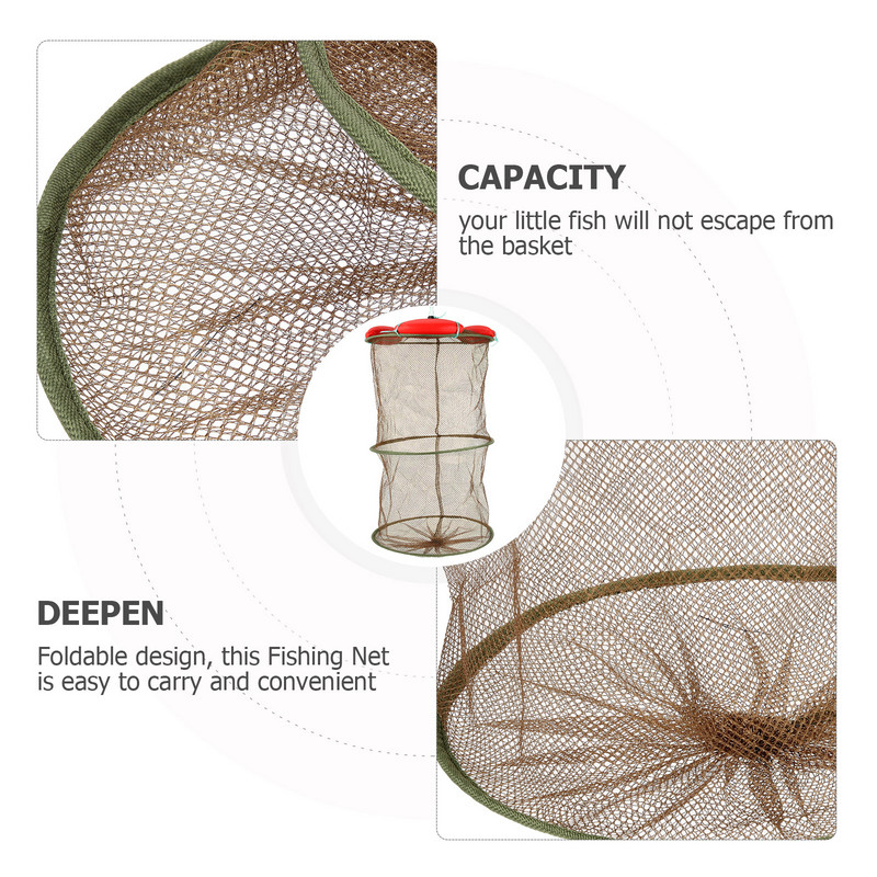 Ujuv kalavõrk kokkupandav traatvõrgust korv homaari krevettide jõesööda puur