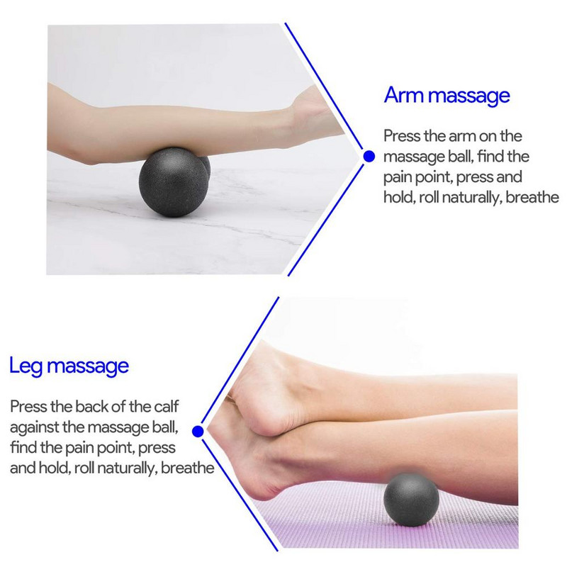 Žemės riešutų masažo kamuoliukų rinkinys Lacrosse Ball EPP Fascia Therapy raumenų kamuolys, skirtas miofascialinio atpalaidavimo raumenims atpalaiduojantis taškinis masažas