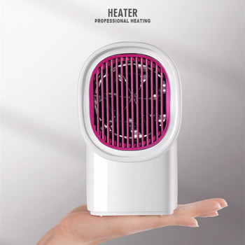 Електрически нагревател Мини преносим настолен вентилатор нагревател PTC керамично отопление Вентилатор за топъл въздух Домашен офис Нагревател Домашни консумативи