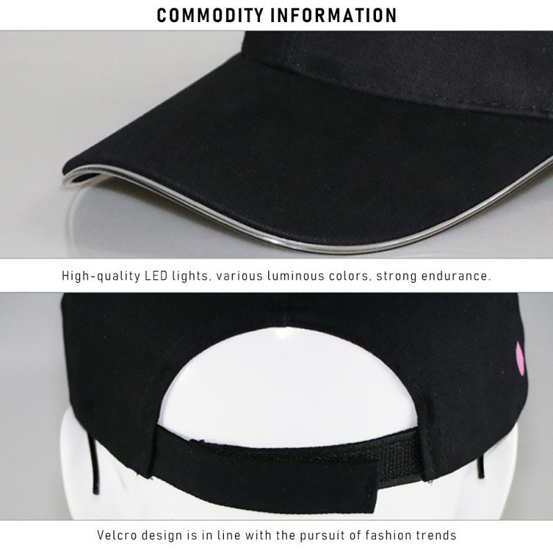 Jooksukübarad Helendav müts Kvaliteetne pehme LED-valgusega õues kasutatavad ööjooksumütsid