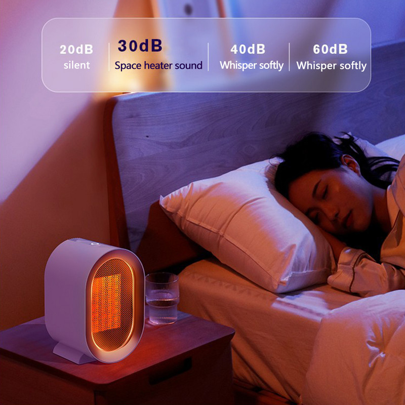 Asztali elektromos fűtőelem mini hordozható ventilátoros fűtőtest 1200 W PTC kerámia fűtés meleg levegővel fúvó melegítő gép otthoni irodához