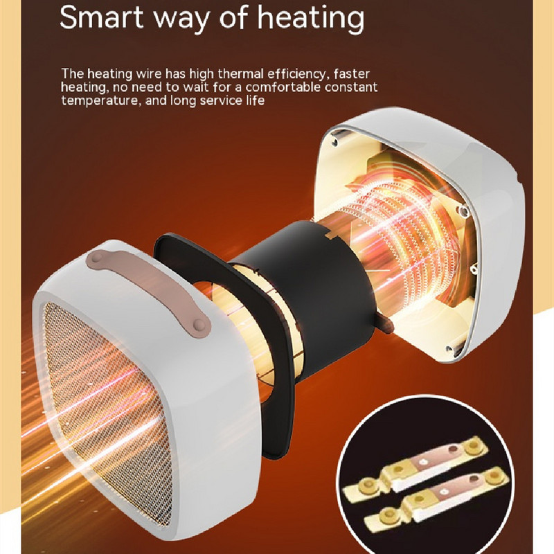 500 W-os mini elektromos fűtőberendezés otthoni asztali számítógéphez, háztartási energiatakarékos gyorsfűtés melegítők hálószoba irodai meleg levegős fűtőgép