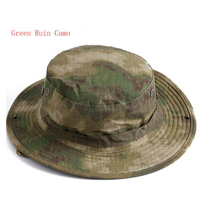 Boonie Hat Camuflaj Tactic Cap Militară US Army Camo Cap Sport în aer liber Șapcă găleată de soare Vară Bărbați pentru vânătoare Drumeții Pescuit