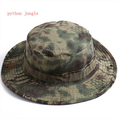 Boonie Hat Camuflaj Tactic Cap Militară US Army Camo Cap Sport în aer liber Șapcă găleată de soare Vară Bărbați pentru vânătoare Drumeții Pescuit