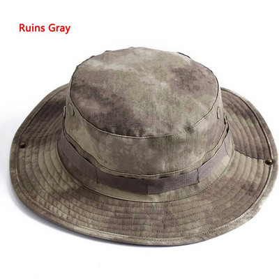 Boonie Hat Camuflaj Tactic Cap Militară US Army Camo Cap Sport în aer liber Șapcă găleată de soare Vară Bărbați pentru vânătoare Drumeții Pescuit