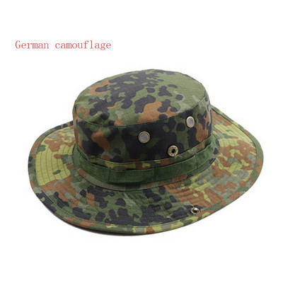 Boonie Hat Camuflaj Tactic Cap Militară US Army Camo Cap Sport în aer liber Șapcă găleată de soare Vară Bărbați pentru vânătoare Drumeții Pescuit