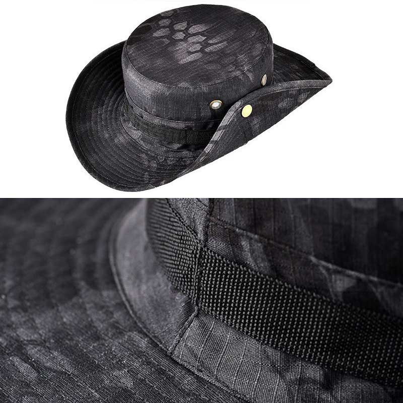 Boonie Hat Camuflaj Tactic Cap Militară US Army Camo Cap Sport în aer liber Șapcă găleată de soare Vară Bărbați pentru vânătoare Drumeții Pescuit