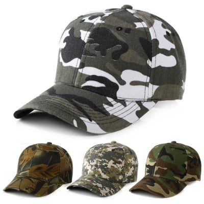 Multicam Tactical Caps Outdoor Sport Snapback Stripe Caps Камуфлажна шапка Simplicity Military Army Camo Hunting Caps Бейзболна шапка