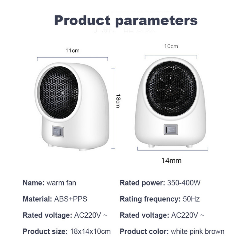 Mini încălzitor electric cu ventilator, control inteligent al temperaturii, mașină portabilă de încălzire, multifuncțională, puternică, cu suflantă caldă.