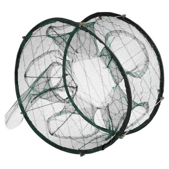 Клетка за риба Многофункционална мрежа за капан Риболовни примамки Многофункционална найлонова преносима доставка за раци Аксесоари за бас