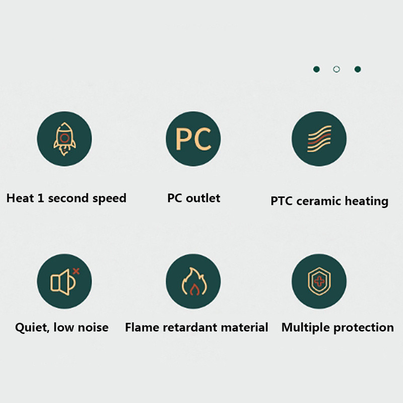 2023 Új 1000W 85C° elektromos fűtőelem hordozható asztali ventilátor fűtés PTC kerámia fűtés meleg levegő fúvó otthoni irodai melegítő gép