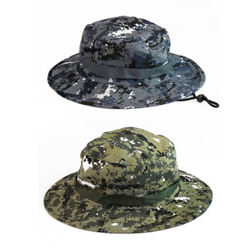 Βαμβακερό καπέλο κυνηγιού Καπέλο ανδρικό καπέλο Γυναικείο Αθλητικό μπουνί πλυμένο Twill κορδόνι στρατιωτικό καμουφλάζ ταξιδιωτικό κουβά ήλιου σε στυλ Ψαράς